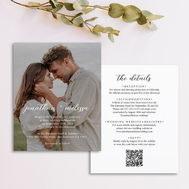 Orçamento Código QR Tudo em Um Casamento Elegante  (Criador carregado)