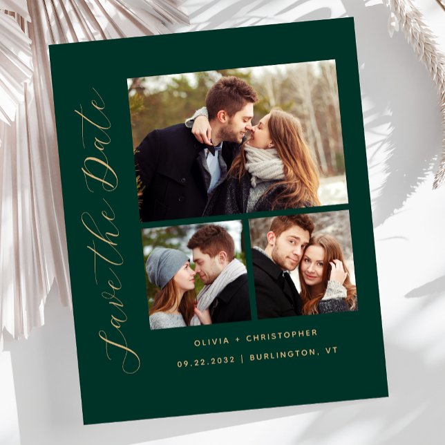 Orçamento Colagem de 3 Fotos Emerald Green Salvar  (Criador carregado)