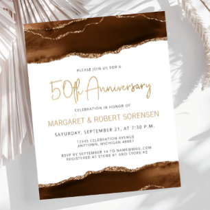 Orçamento Convite 50º Aniversário Mocha Gold Agate