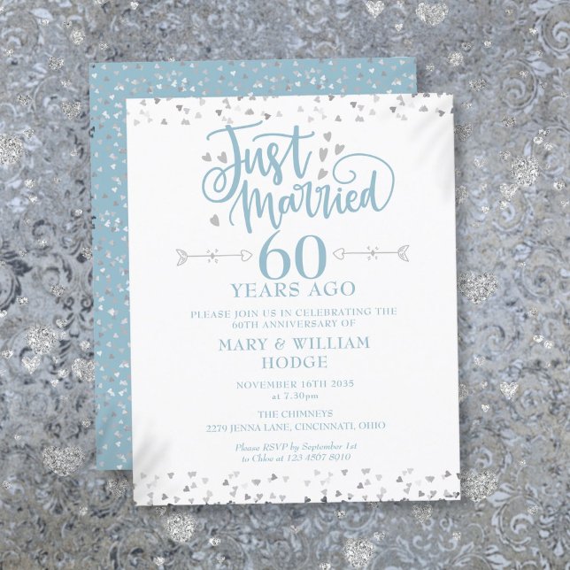 Orçamento Convite de Aniversário de 60 Anos Casado (Budget Just Married 60th Anniversary Invitation)