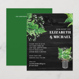 ORÇAMENTO Convite de casamento de Fern Monocromáti