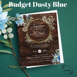 ORÇAMENTO Convite de Casamento Floral Azul Poeira