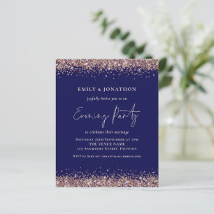 ORÇAMENTO Convite de Glitter Rosa Dourado para Fes