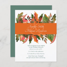ORÇAMENTO Convites de Casamento Outono Folhas de O