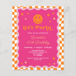 Orçamento Cor-de-rosa Cor-de-laranja Feliz Rosto O