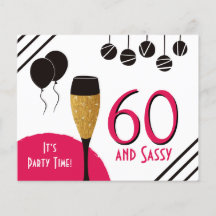 Orçamento de 60 Convite Sassy Artsy Rosa Preto Dou