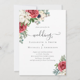 Orçamento de Casamento Floral Azul Branco Elegante