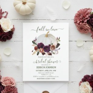Orçamento de Chá de Noiva Boho Floral de Outono co