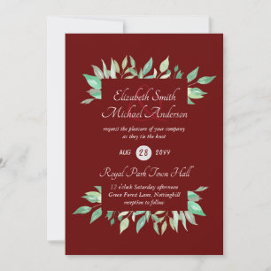 Orçamento de Convite para Casamento Verde Moderno