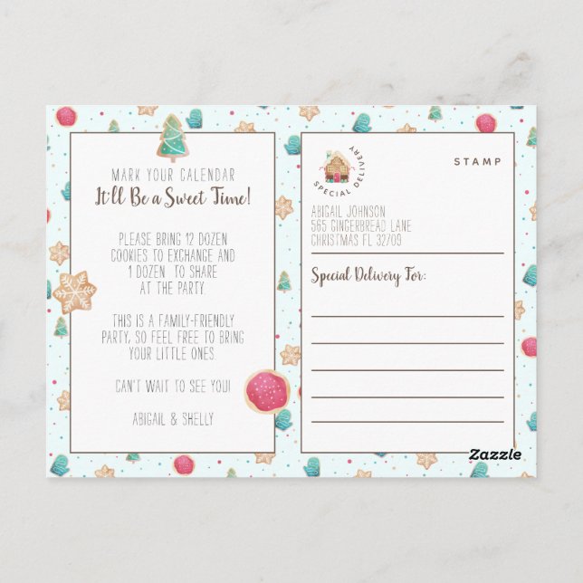 Orçamento de Convite para Festa de Natal de Troca  (Verso)