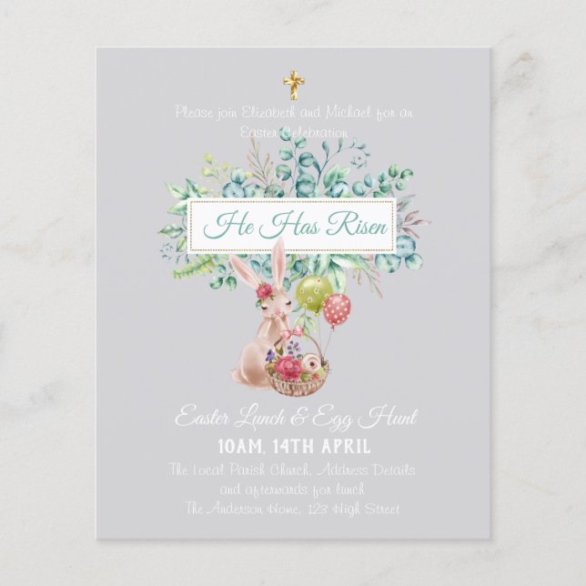 Orçamento de Convite para Páscoas Religiosa (Frente)