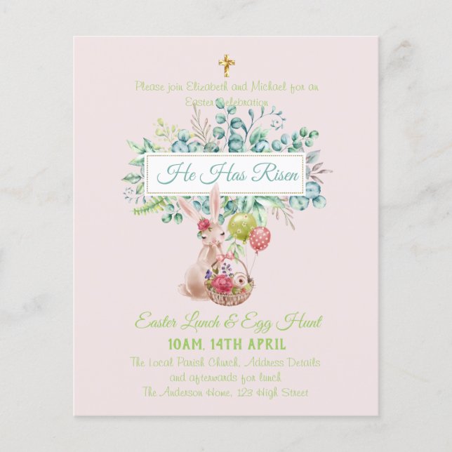 Orçamento de Convite para Páscoas Religiosa (Frente)