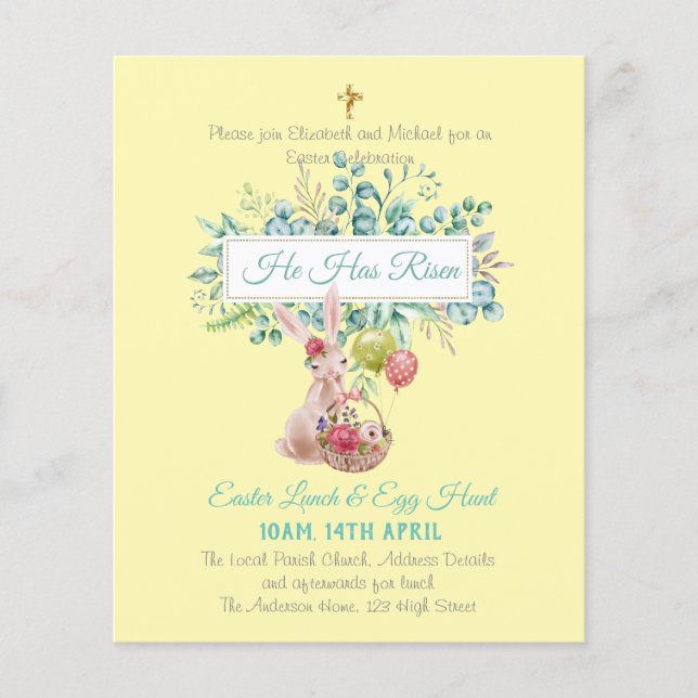 Orçamento de Convite para Páscoas Religiosa (Frente)