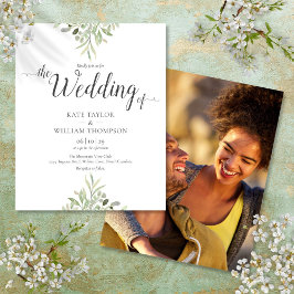 Orçamento de folhagem script convite de casamento