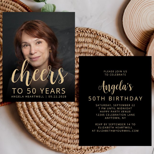 Orçamento de Foto Alegra Convite de Festa de 50 An (Criador carregado)