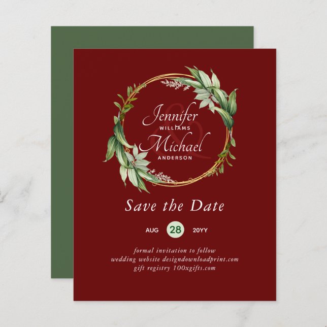 Orçamento de LeahG Salvar a Data Verde Terra Moder (Frente/Verso)