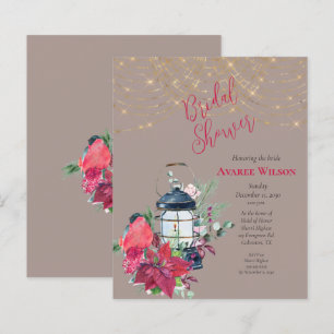 Orçamento de Natal Lanterna Poinsettia Evergreens