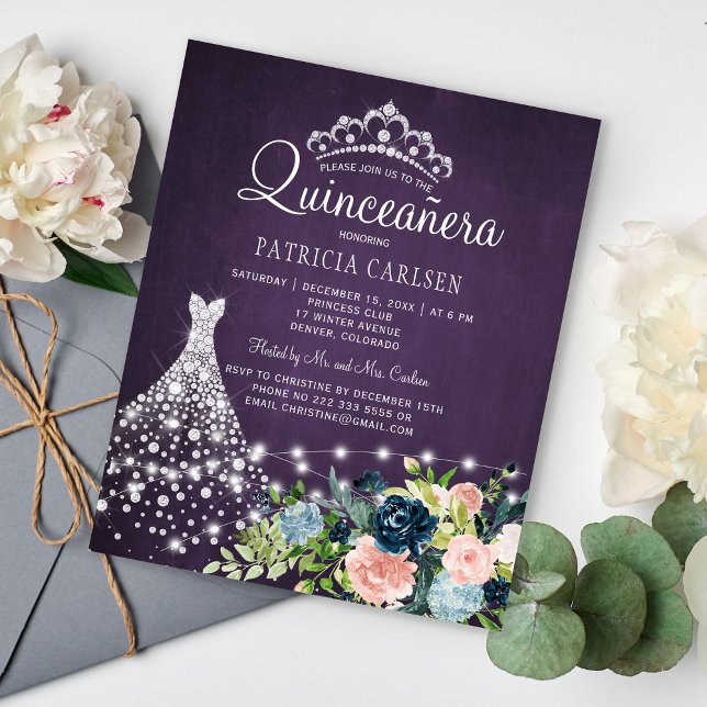 Orçamento de vestido de princesa convite de quince (Criador carregado)