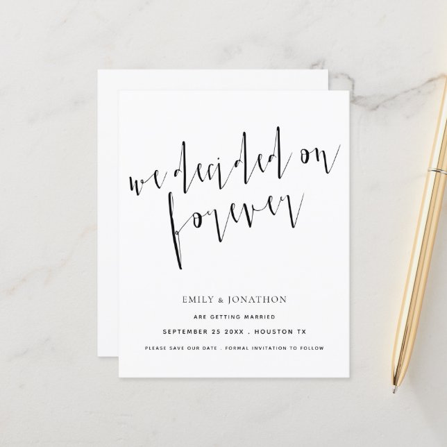 Orçamento Decidido Para Sempre Qualquer Cor Salvar (Frente/Verso In Situ)