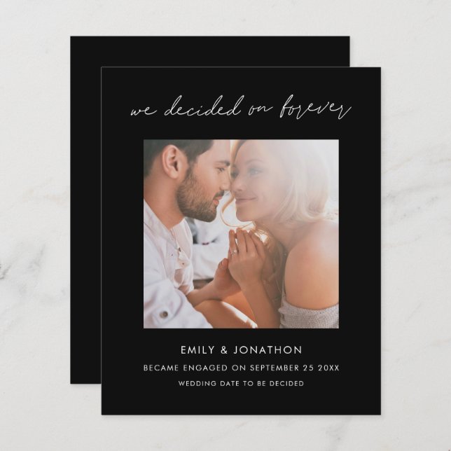 Orçamento Decidimos Para Sempre Fotografar Noivado (Frente/Verso)