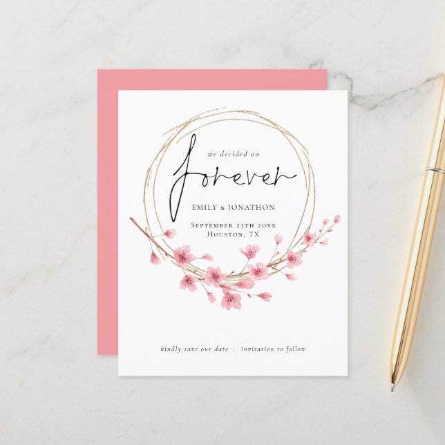 Orçamento Decidimos Salvar Floral Para Sempre (Frente/Verso In Situ)