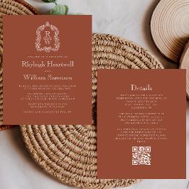 Orçamento do Brasão Monograma Terracota Código QR 