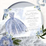Orçamento Doce 16 Convidando Palhaço Azul Silver<br><div class="desc">Um adorável vestido rosa,  doce,  dezesseis convites. Fácil de personalizar com seus detalhes. Por favor,  sinta-se à vontade para me contactar se tiver algum pedido especial. NOTA: para obter assistência sobre pedidos,  envio,  informações sobre produtos,  etc.,  entre em contato diretamente com o Atendimento ao cliente da Zazzle https://help.zazzle.com/hc/en-us/articles/221463567-How-Do-I-Contact-Zazzle-Customer-Support-.</div>