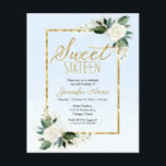 Orçamento Doce 16 Convite Floral Em Azul Posto<br><div class="desc">Delicado, floral branco em azul empoeirado, doces dezesseis convites de festas de aniversários. Fácil de personalizar com seus detalhes. Entre em contato comigo via chat se tiver perguntas sobre o trabalho de arte ou precisar de personalização. Verifique se há mais itens na coleção. NOTA: para obter assistência sobre pedidos, envio,...</div>