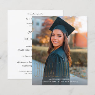 Orçamento Dourado Brilho Anúncio de Foto de Gradua