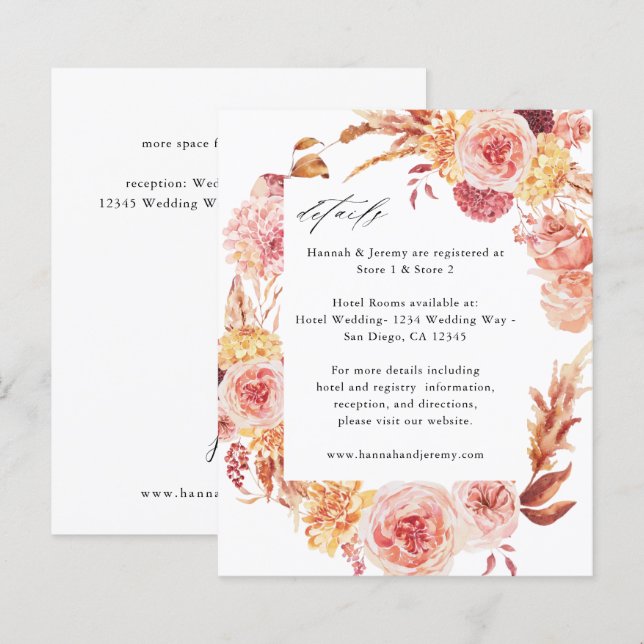 Orçamento Dourado Burgundy & Blush Rosa Detalhes F (Frente/Verso)