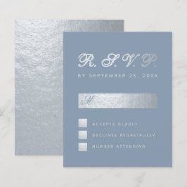 Orçamento Dusty Blue Prata Casamento Caligrafia RS