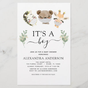 Orçamento É um Chá de fraldas de Menino Woodland E