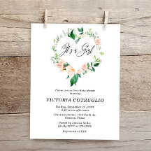 Orçamento É um Chá de fraldas de Pêssego de Menina