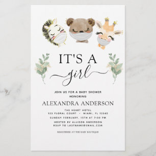 Orçamento É uma Chá de fraldas de Garota Woodland 