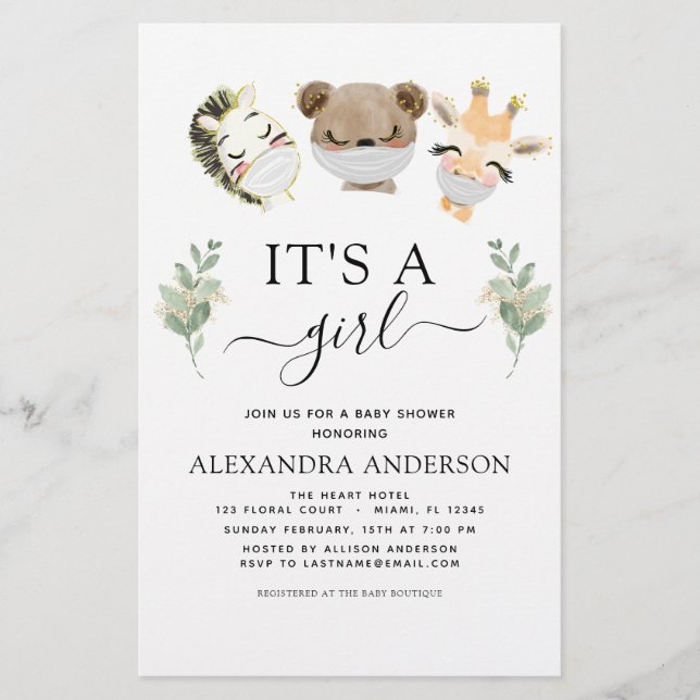 Orçamento É uma Chá de fraldas de Garota Woodland  (Frente)