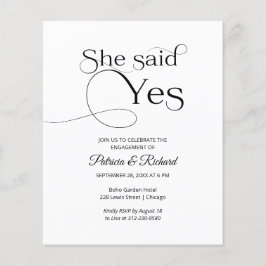 Orçamento Ela Disse Sim Convites De Festa de noiva