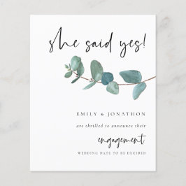 Orçamento Ela Disse Sim Noivado Eucalyptus