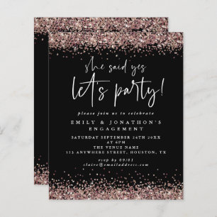 Orçamento Ela Disse Sim Rosa Noivado De Glitter Do