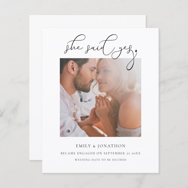 Orçamento Ela Disse Sim Script FotoNoivado (Frente/Verso)