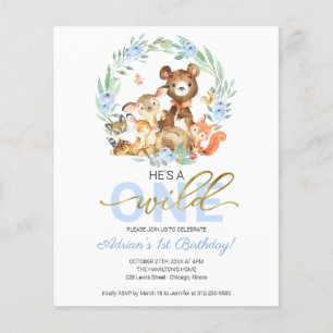 Orçamento Ele é um convite de aniversário selvagem