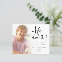 Orçamento Ele Fez O Anúncio De Graduação Fotográfi