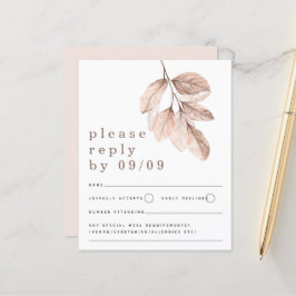 Orçamento Elegante Blush deixa RSVP de Casamento