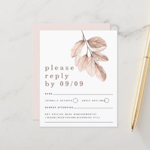 Orçamento Elegante Blush deixa RSVP de Casamento