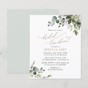 Orçamento Elegante Greenery Bridal Luncheon Convi