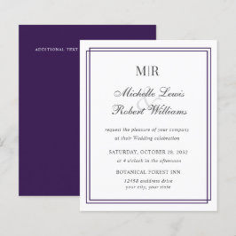 ORÇAMENTO Elegante Monograma de Casamento com Bord