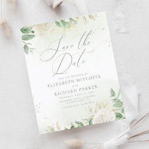 Orçamento Elegante Verde Casamento Salve A Data