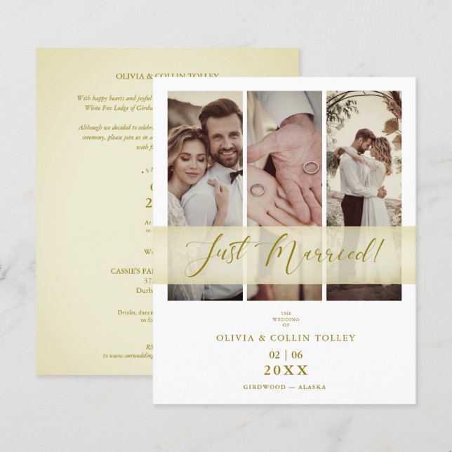 Orçamento Elotado 3 Fotografias com Recem casados  (Frente/Verso)