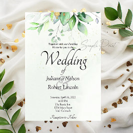 Orçamento em branco convite de casamento com folha