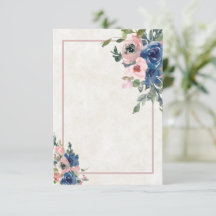 Orçamento em branco Convite de casamento floral ro