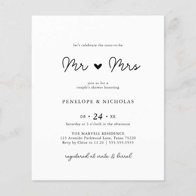 Orçamento Em Breve Para Ser O Sr. & Casal Chá de p (Frente)